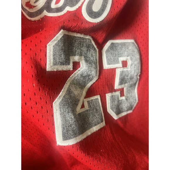Red NBA Chicago Bulls NIKE #23 JORDAN 1984 Flight 8403 Jersey Medium +2 Read - Picture 5 of 10